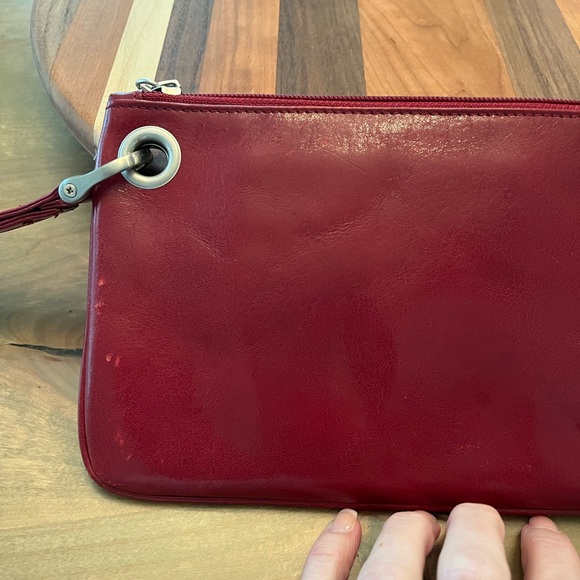 HOBO Brand Red Leather Wristlet - Picture 6 of 16